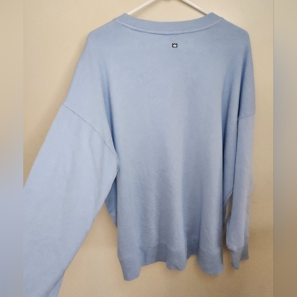 Crown & Ivy Women's Blue Long Weekend Cozy Sweatshirt Sz XL - Picture 2 of 9
